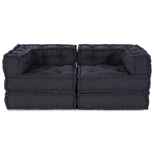 Modulares Sofa 2 pcs Anthrazit 140 x 70 x 56 cm Stoff