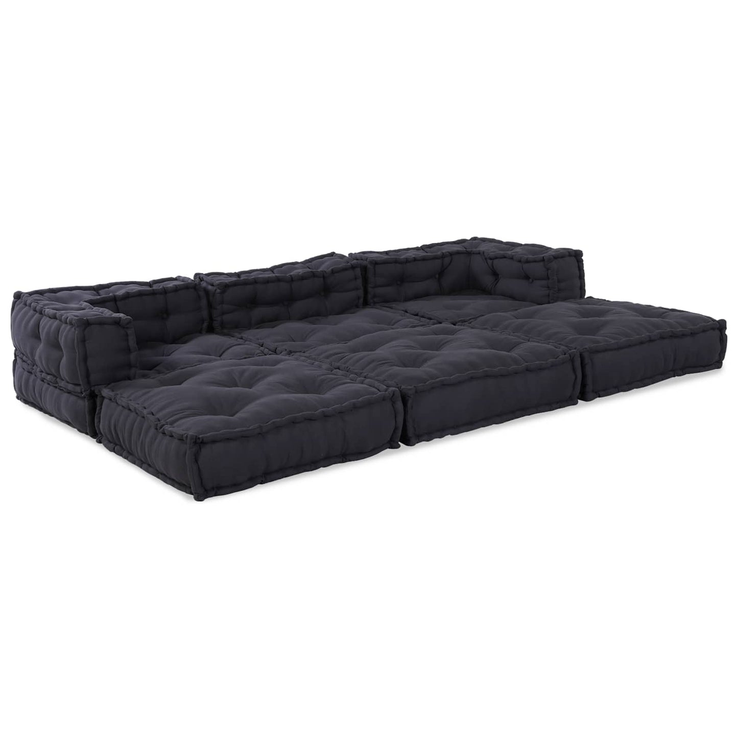 Canapé modulable 3 pcs Tissu Anthracite