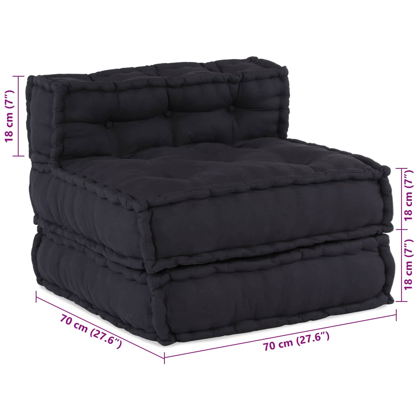 Modular Sofa 4 pcs Anthracite Fabric