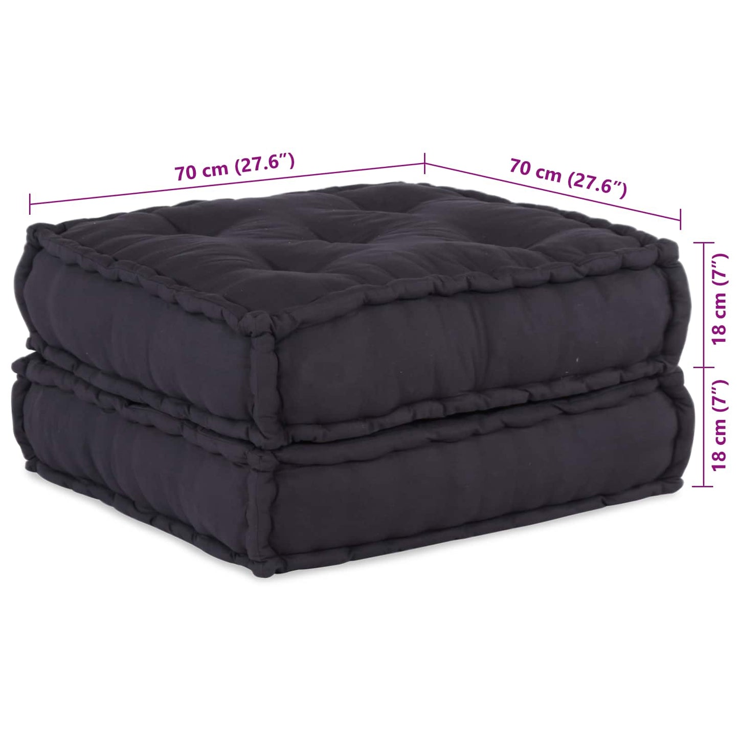 Modular Sofa 2 pcs Anthracite 140 x 70 x 36 cm Fabric