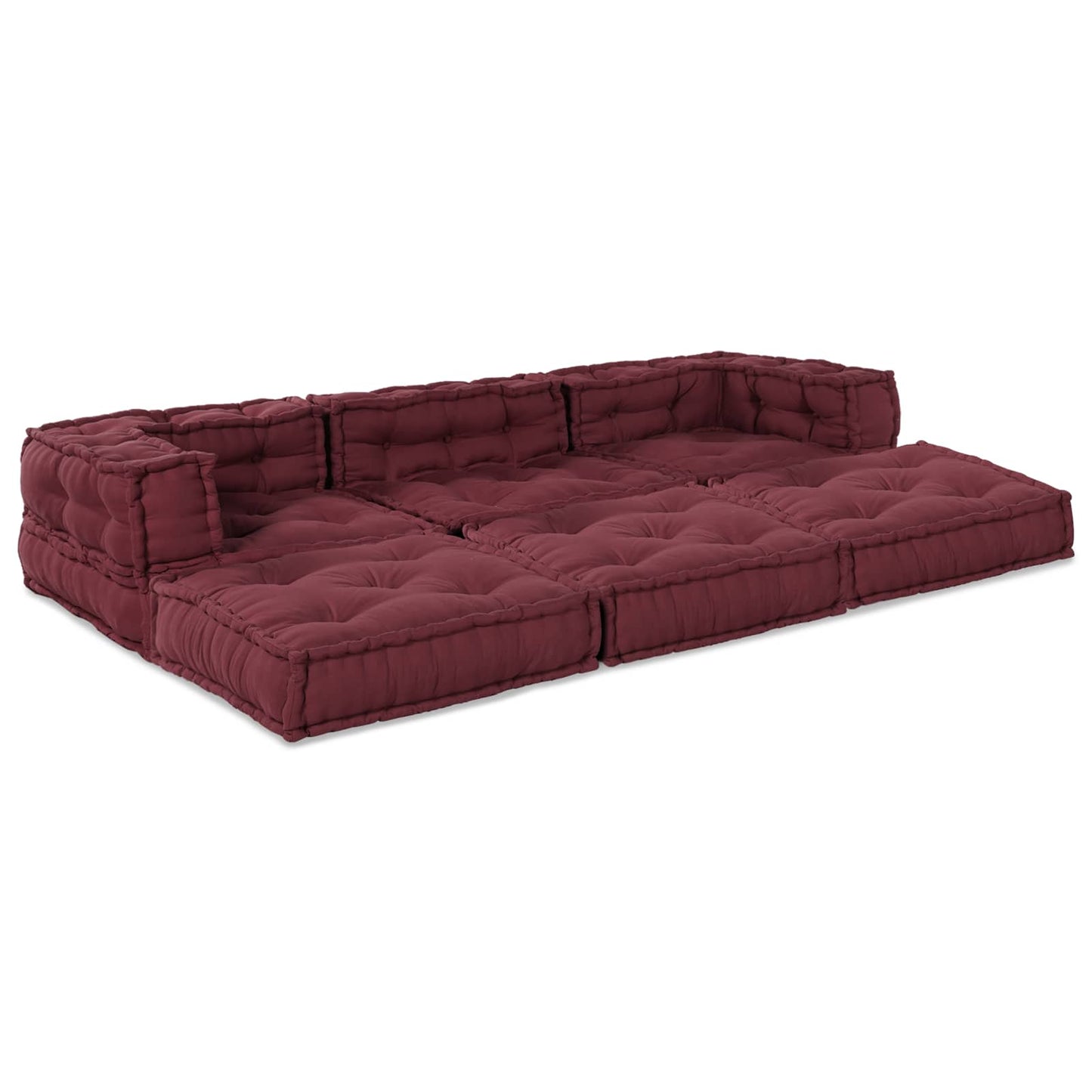 Canapé modulaire 3 places Marron Châtaigne Tissu