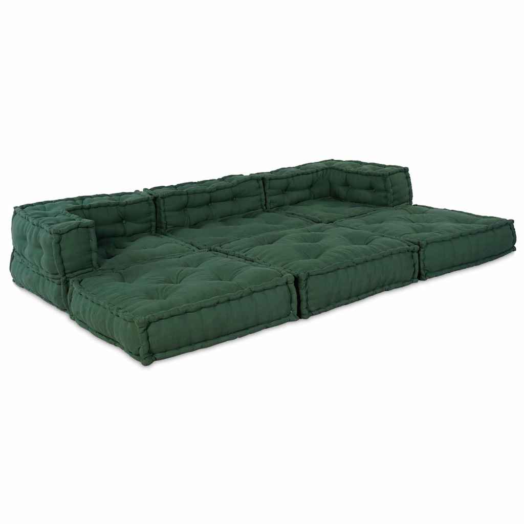 Modular Sofa 3 pc Green Fabric