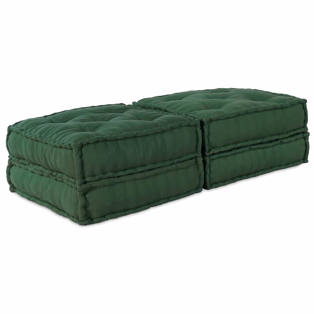 Canapé modulaire 2 pcs Vert 140 x 70 x 36 cm Tissu