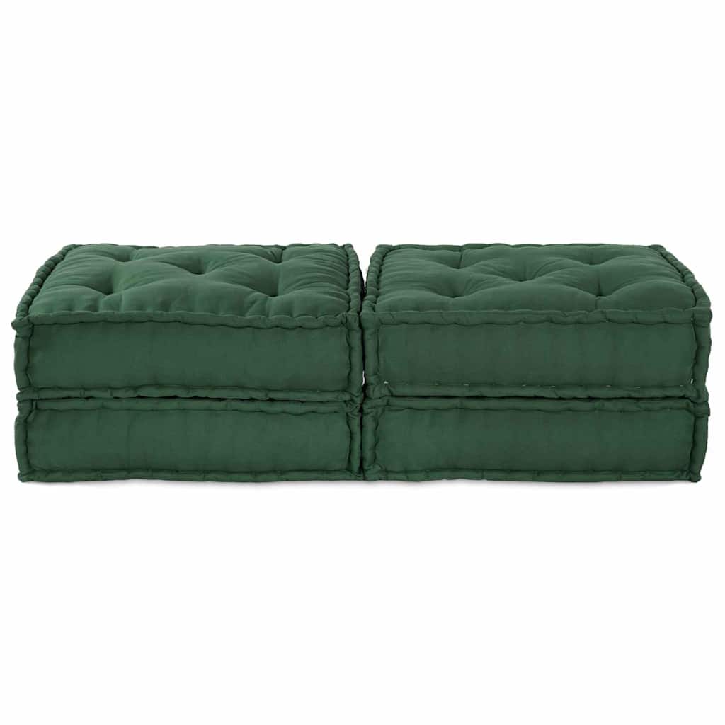 Canapé modulaire 2 pcs Vert 140 x 70 x 36 cm Tissu