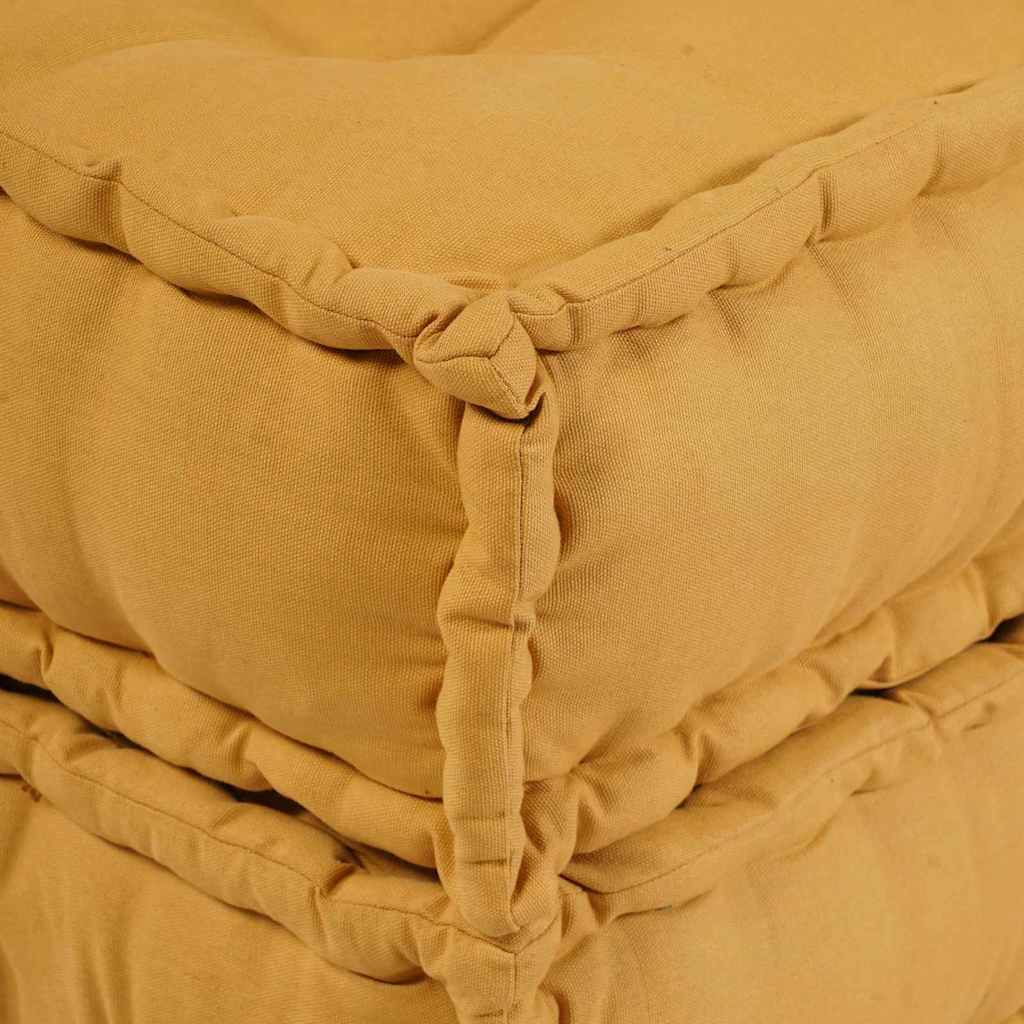 Canapé modulable 2 pcs Jaune 140 x 70 x 56 cm Tissu