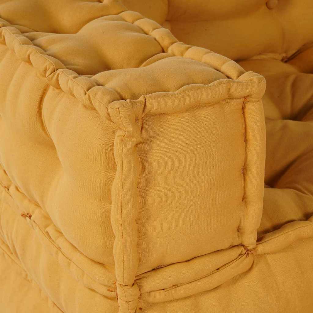 Canapé modulable 2 pcs Jaune 140 x 70 x 56 cm Tissu
