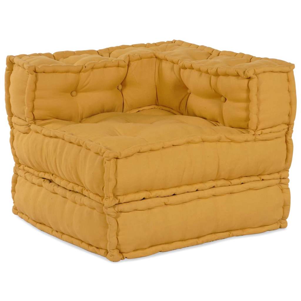 Canapé modulable 2 pcs Jaune 140 x 70 x 56 cm Tissu