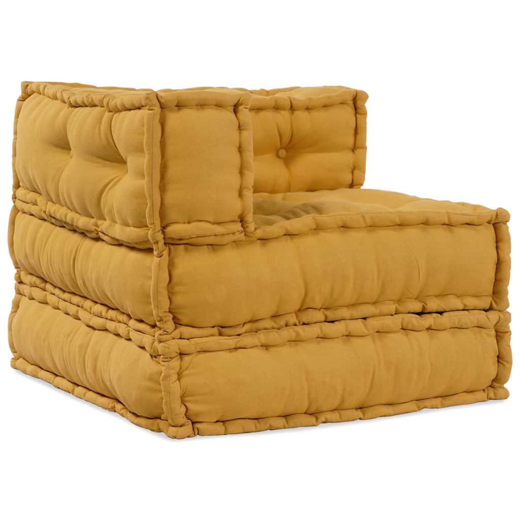 Canapé modulable 2 pcs Jaune 140 x 70 x 56 cm Tissu