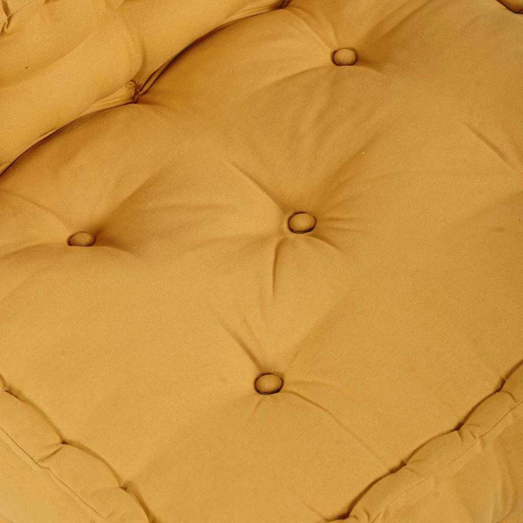 Modular Sofa 4 pcs Yellow Fabric