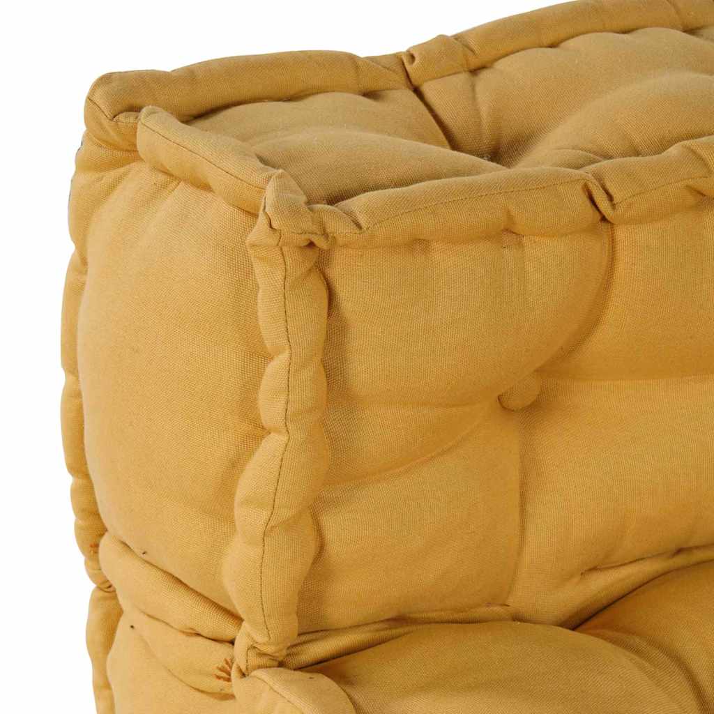 Modular Sofa 4 pcs Yellow Fabric