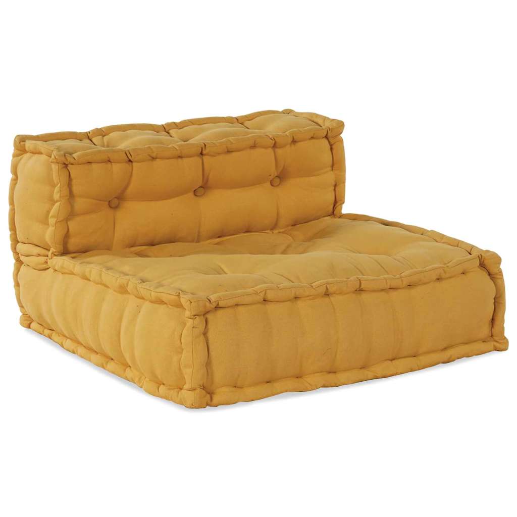 Modular Sofa 4 pcs Yellow Fabric