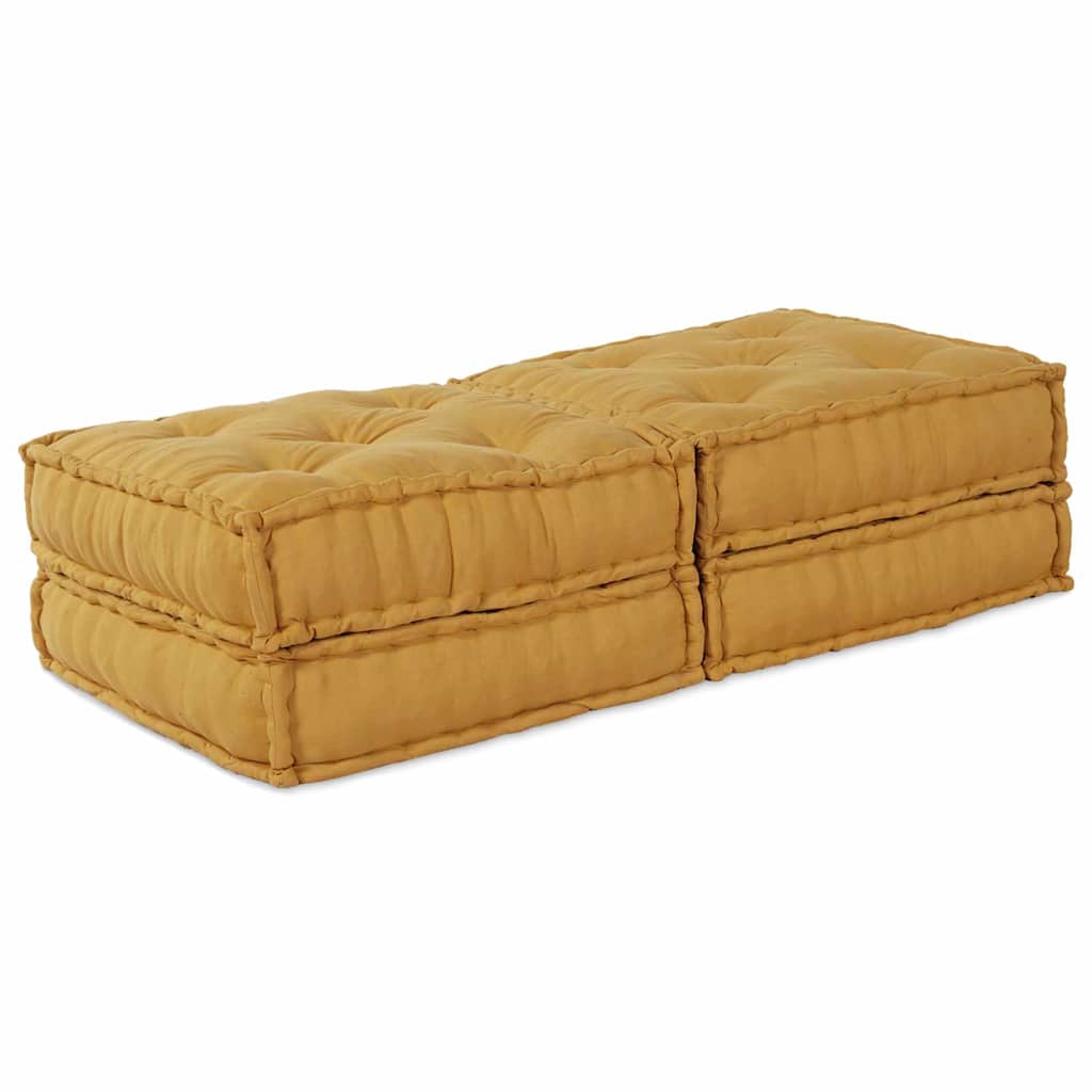 Modulares Sofa 2 pcs Gelb 140 x 70 x 36 cm Stoff