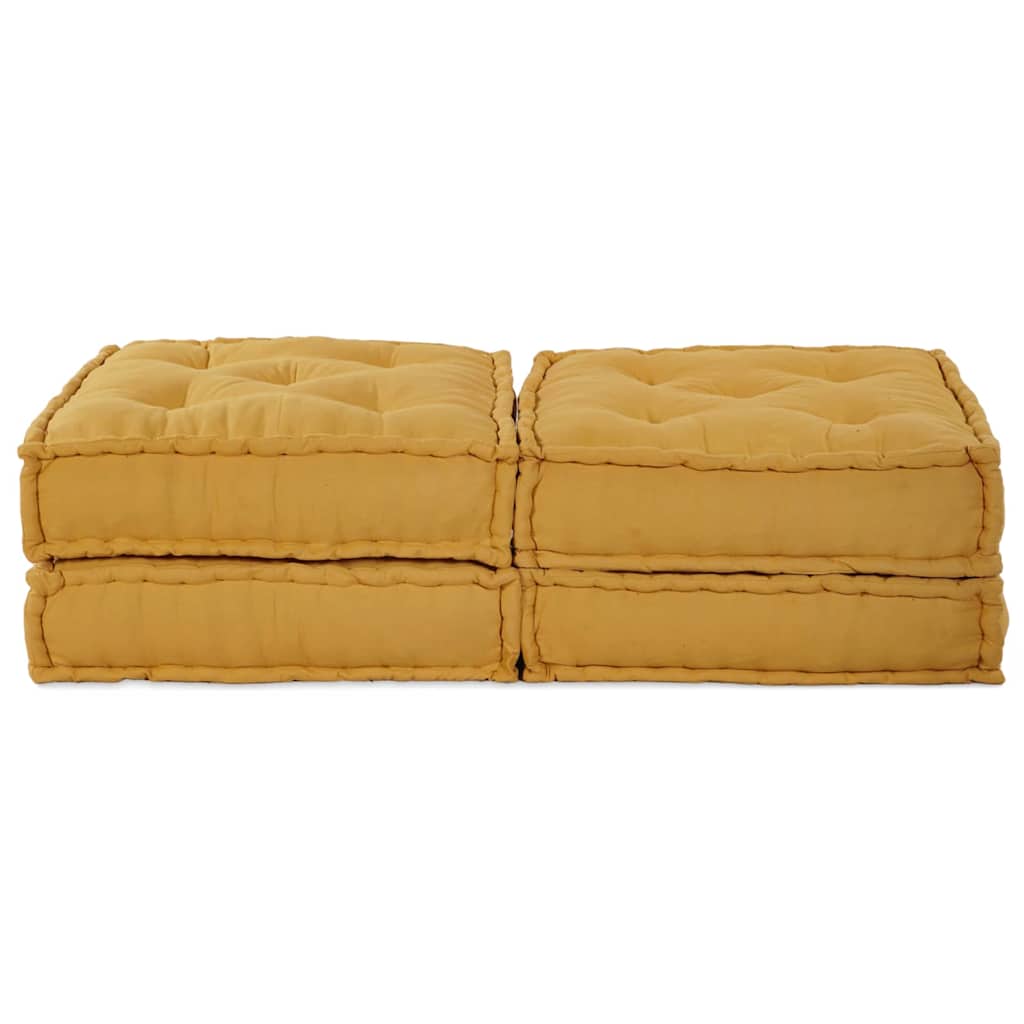 Modulares Sofa 2 pcs Gelb 140 x 70 x 36 cm Stoff
