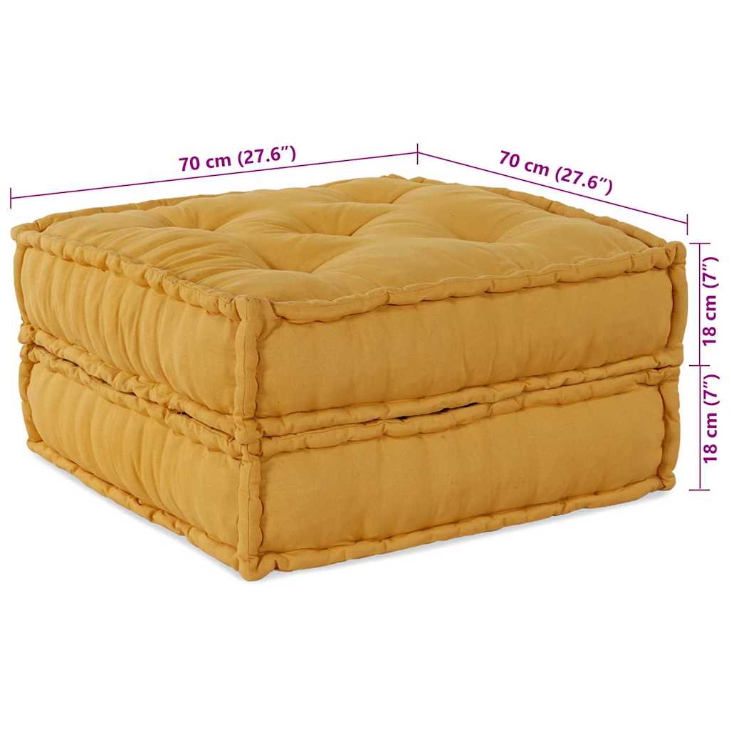 Modulares Sofa 2 pcs Gelb 140 x 70 x 36 cm Stoff