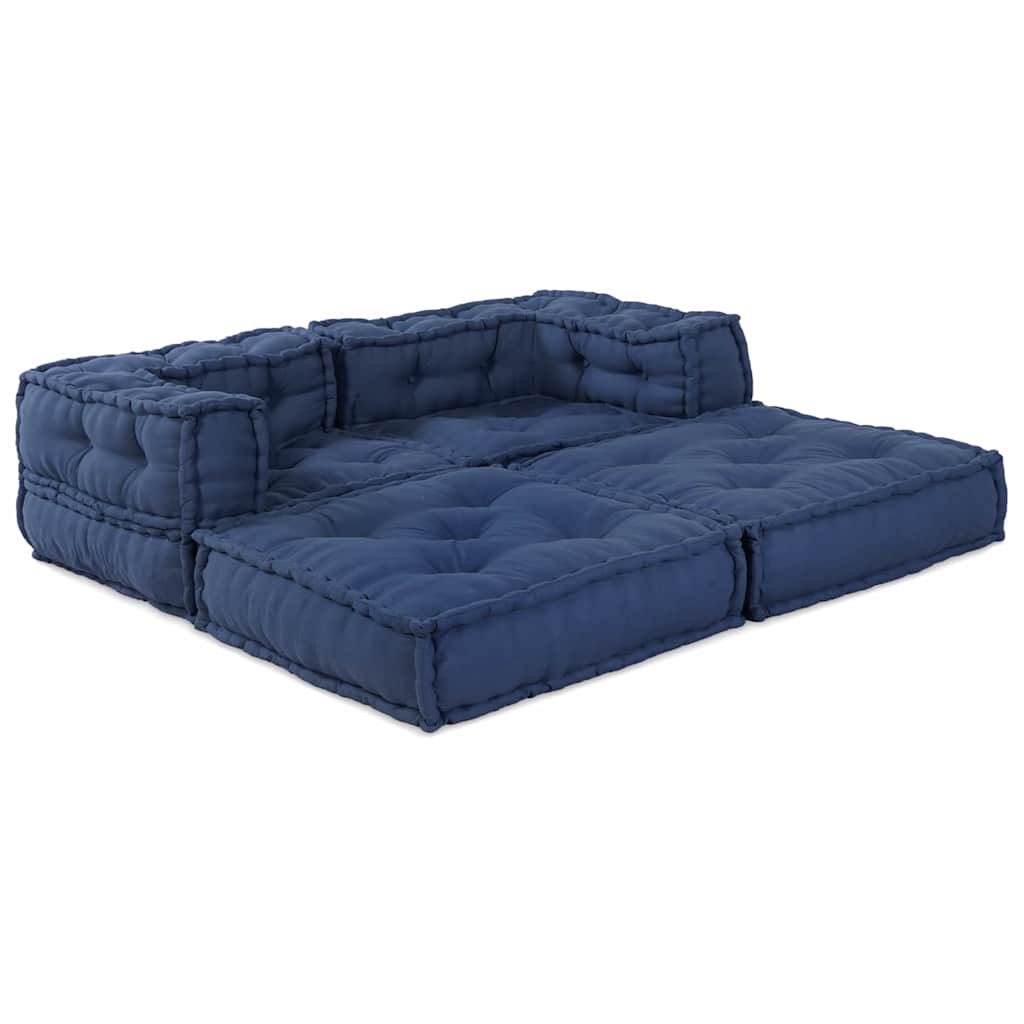 Canapé modulaire 2 pcs Indigo 140 x 70 x 56 cm Tissu