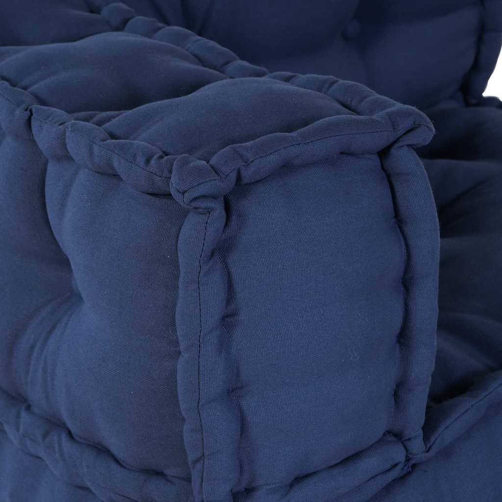 Modular Sofa 3 pcs Indigo Fabric