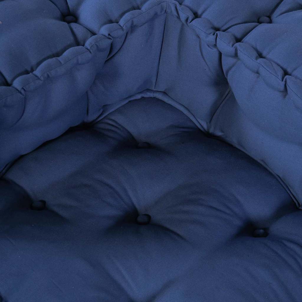 Modular Sofa 3 pcs Indigo Fabric