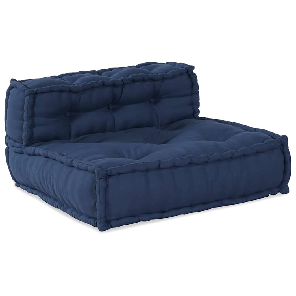 Modular Sofa 3 pcs Indigo Fabric