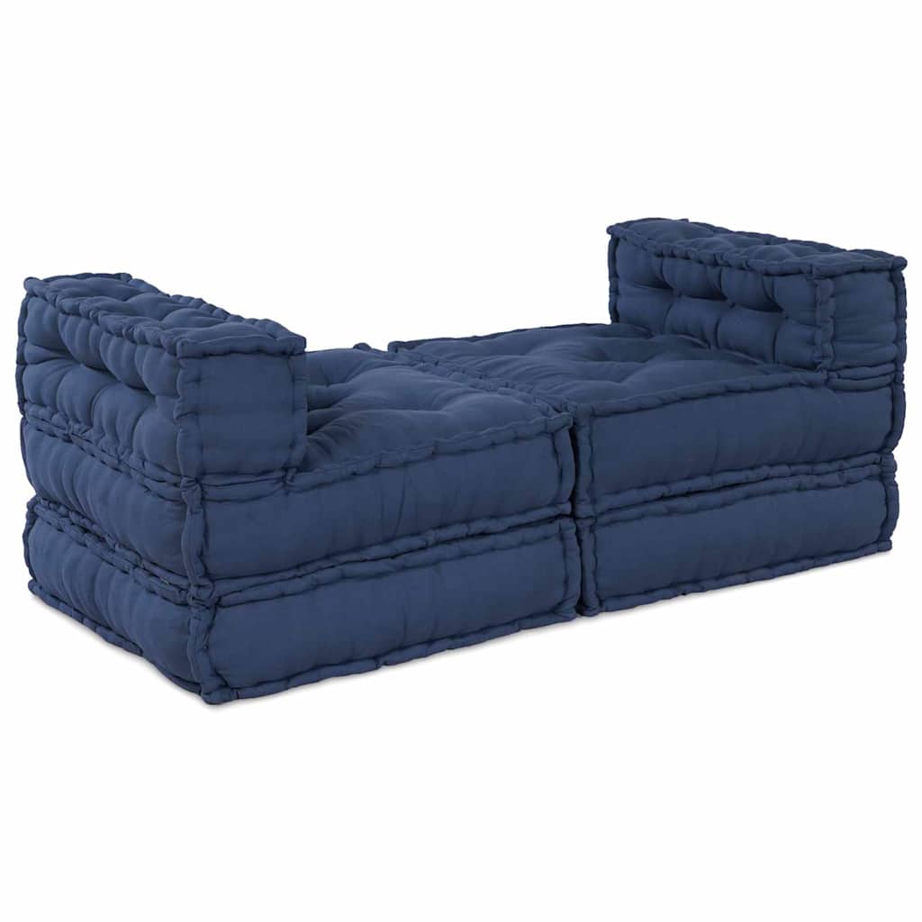 Modular Sofa 4 pcs Indigo Fabric