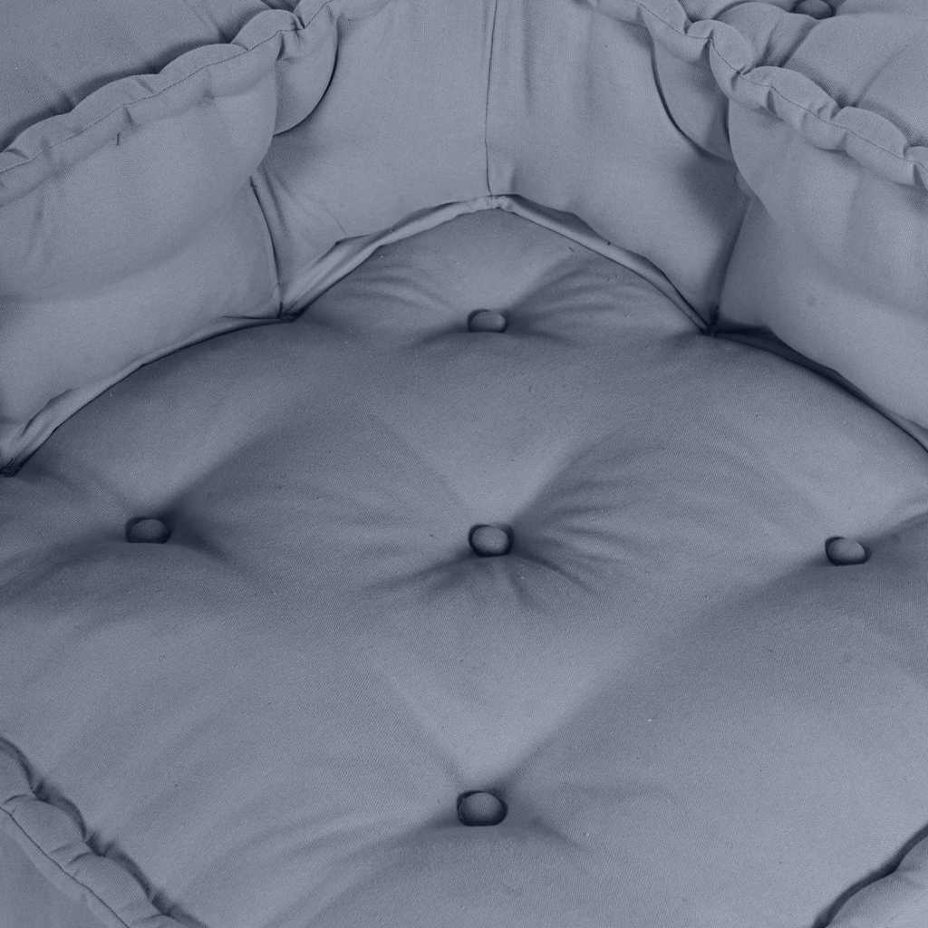 Canapé modulable 2 pièces gris 140 x 70 x 56 cm Tissu