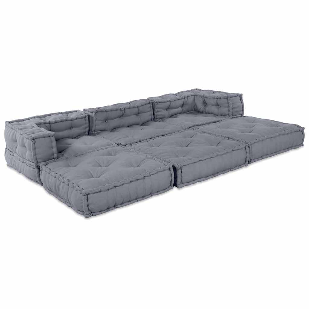 Modulares Sofa 3 pcs Grau Stoff