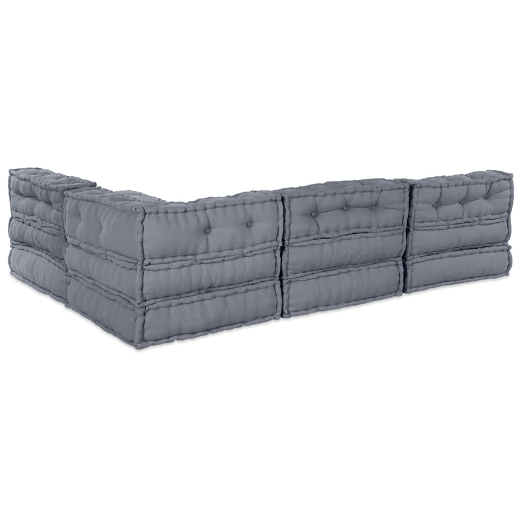 Modulares Sofa 4 pcs Grau Stoff