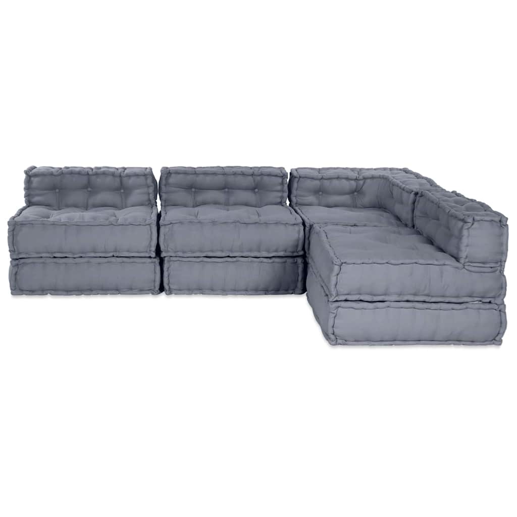 Modulares Sofa 4 pcs Grau Stoff