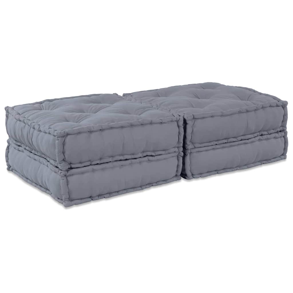 Canapé modulaire 2 pcs gris 140 x 70 x 36 cm tissu
