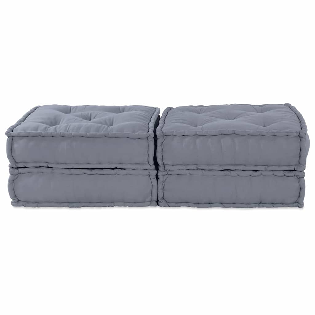 Canapé modulaire 2 pcs gris 140 x 70 x 36 cm tissu