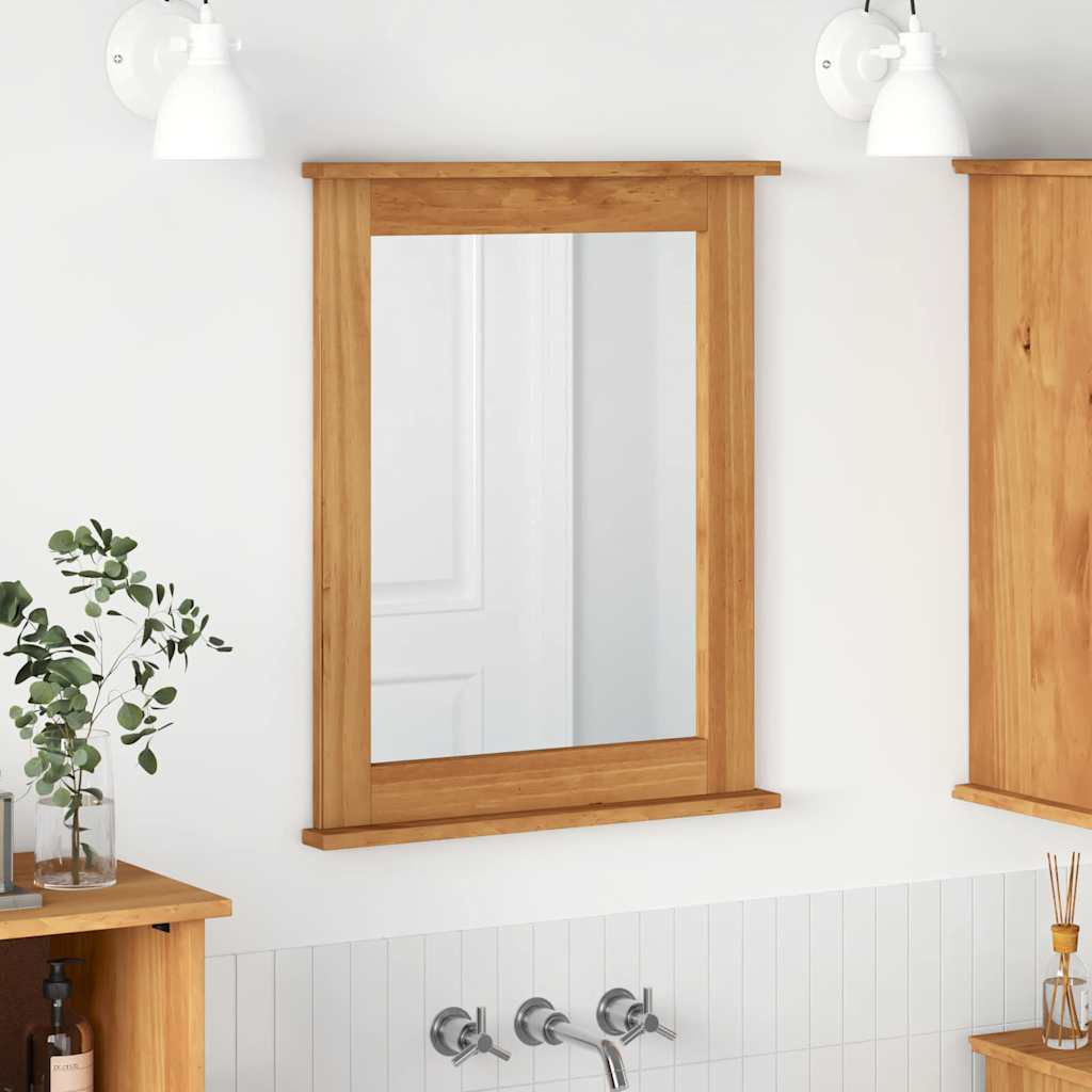 VIGO Honey Brown Mirror 55.5 x 5 x 70 cm Solid Pine