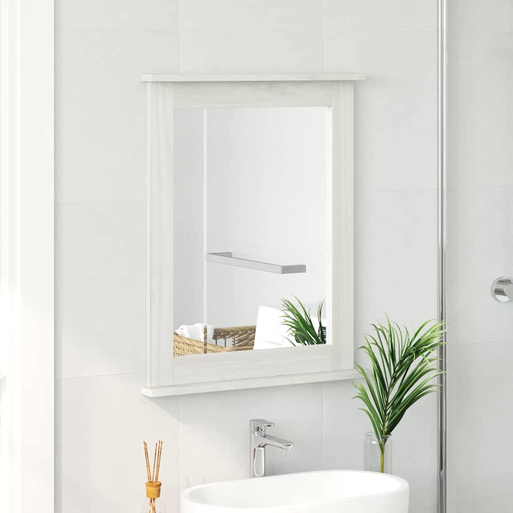 Mirror VIGO Antique White 55.5 x 5 x 70 cm Solid Pine