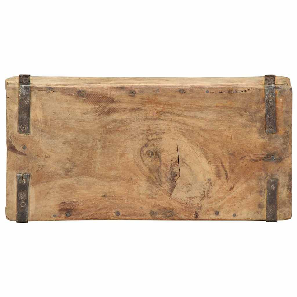 Tablett Braun 30 x 15 x 9 cm Massives upgecyceltes Holz
