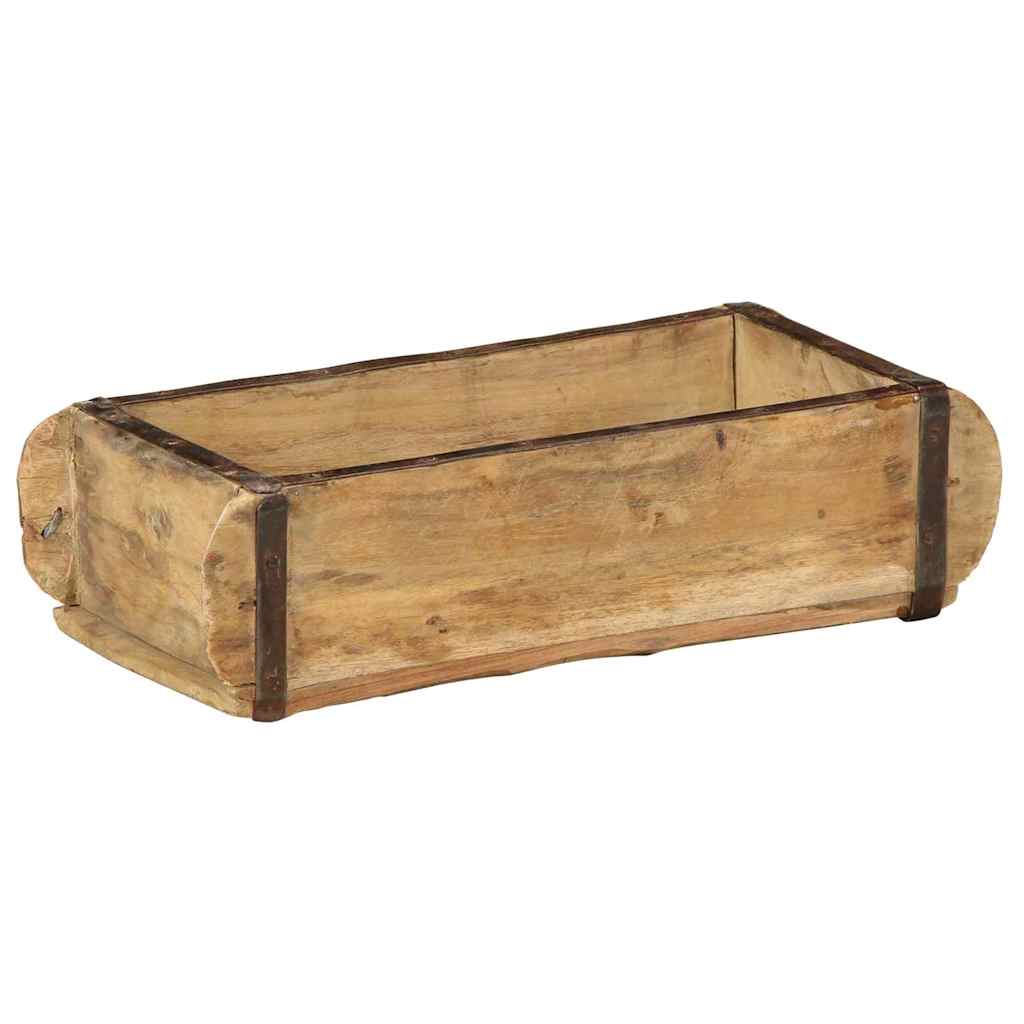 Tablett 4 pcs Braun 30 x 15 x 9 cm Massives upgecyceltes Holz