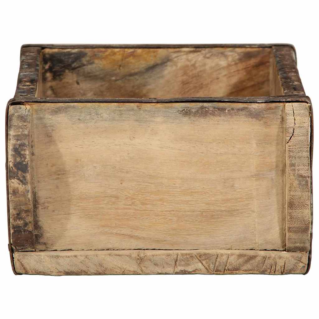 Tablett 4 pcs Braun 30 x 15 x 9 cm Massives upgecyceltes Holz