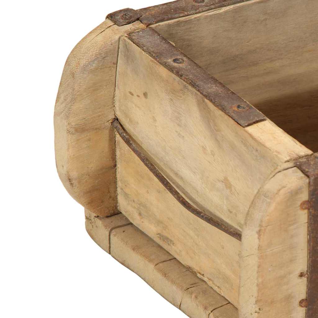Tablett Braun 57 x 15 x 9 cm Massives upgecyceltes Holz