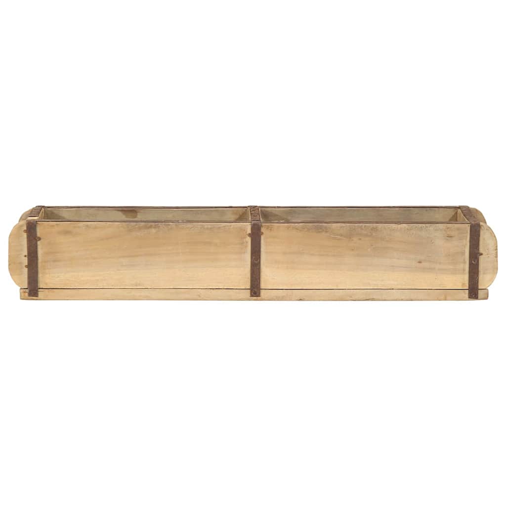 Tablett Braun 57 x 15 x 9 cm Massives upgecyceltes Holz