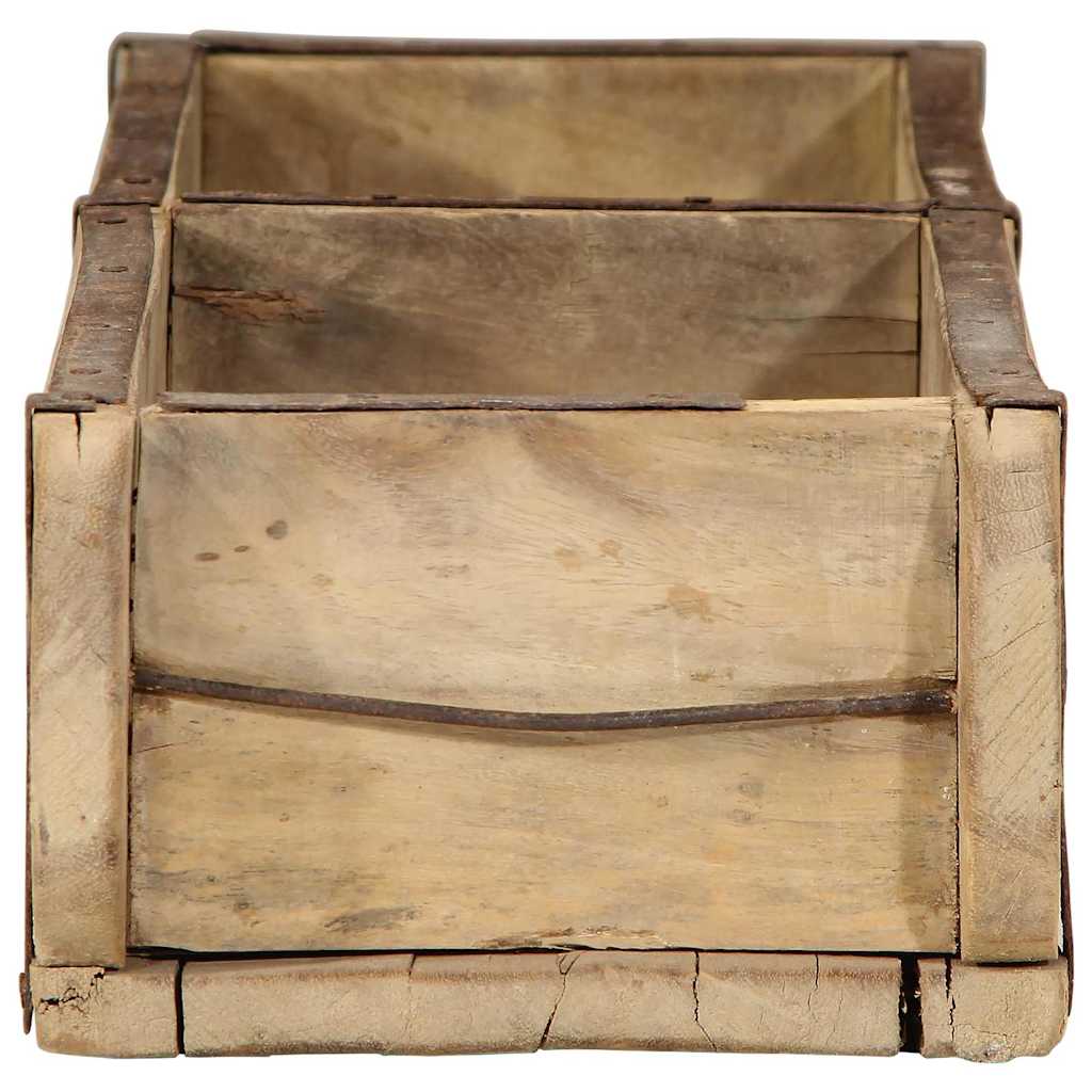 Tablett Braun 57 x 15 x 9 cm Massives upgecyceltes Holz