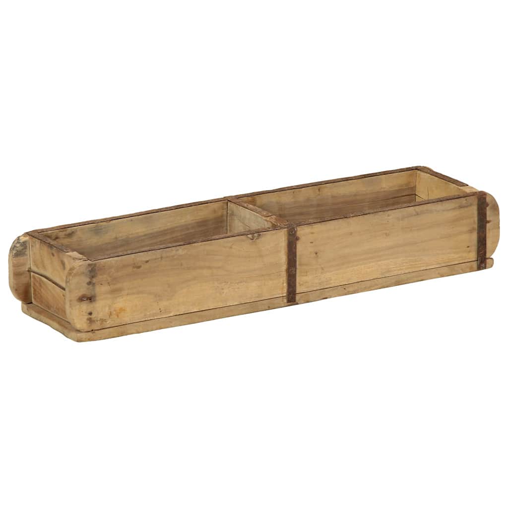 Tablett 4 pcs Braun 57 x 15 x 9 cm Massives upgecyceltes Holz