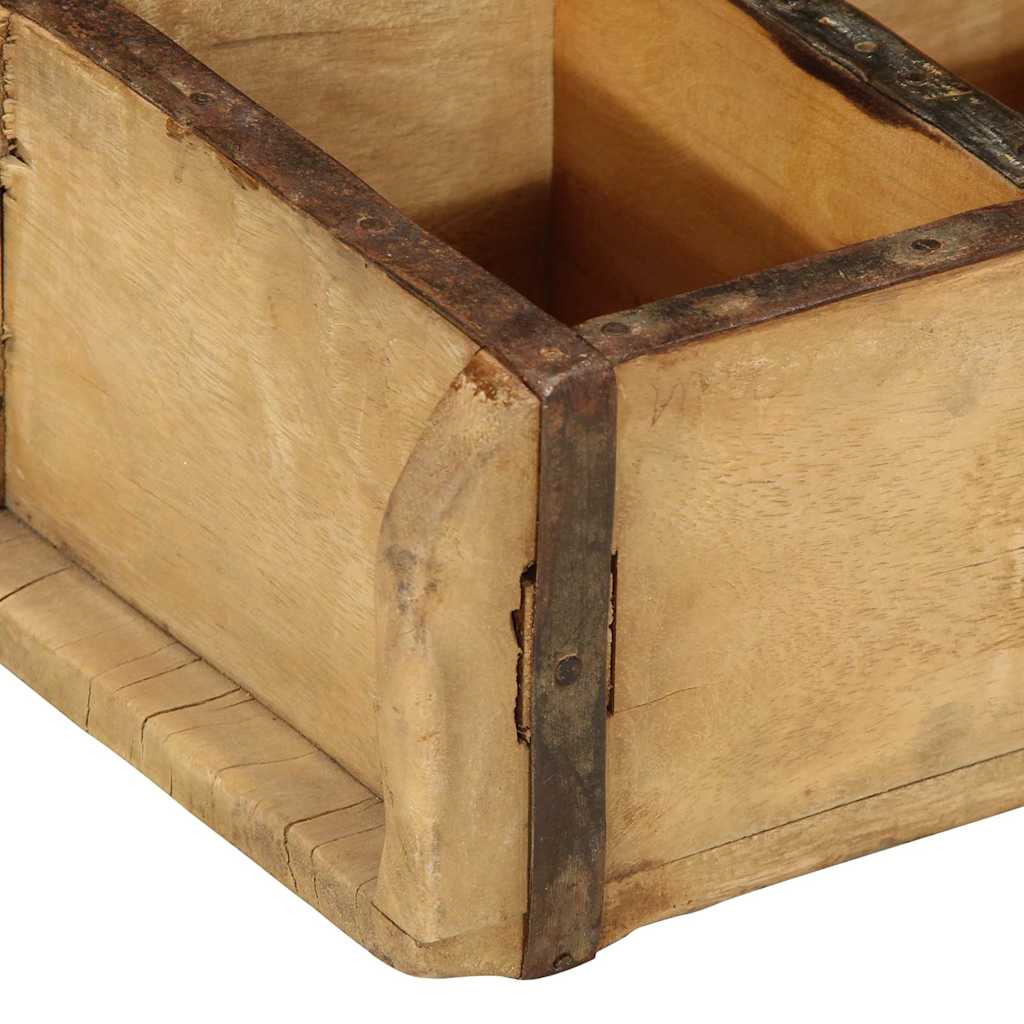 Tray 4 pcs Brown 30 x 14 x 9 cm Solid Reclaimed Wood