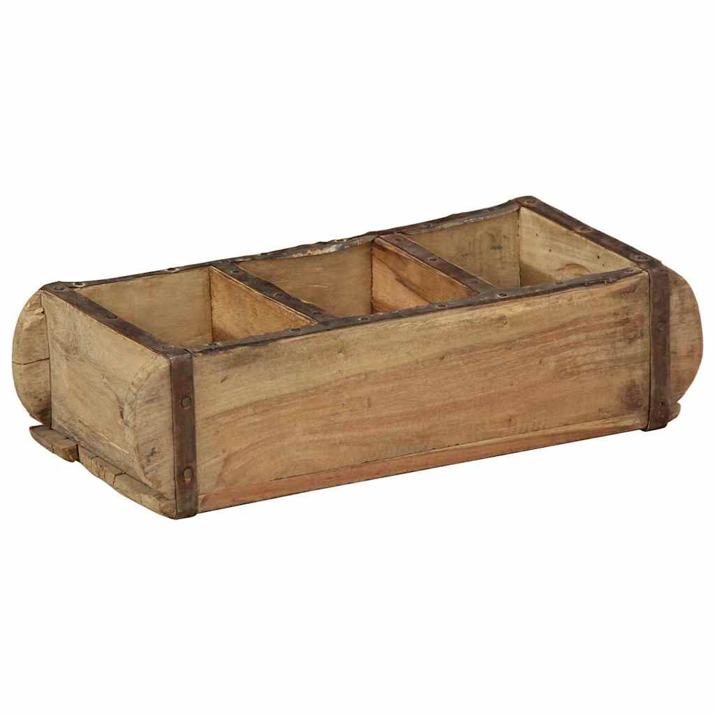 Tray 4 pcs Brown 30 x 14 x 9 cm Solid Reclaimed Wood