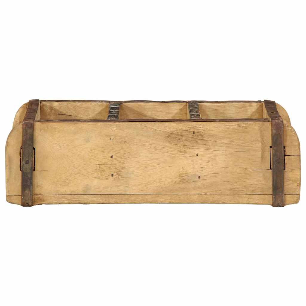 Tray 4 pcs Brown 30 x 14 x 9 cm Solid Reclaimed Wood