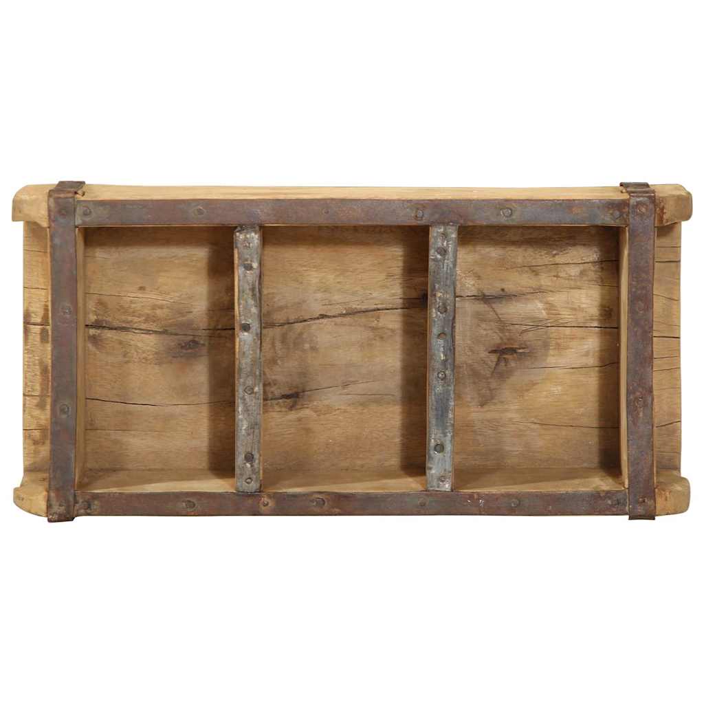 Tray 4 pcs Brown 30 x 14 x 9 cm Solid Reclaimed Wood