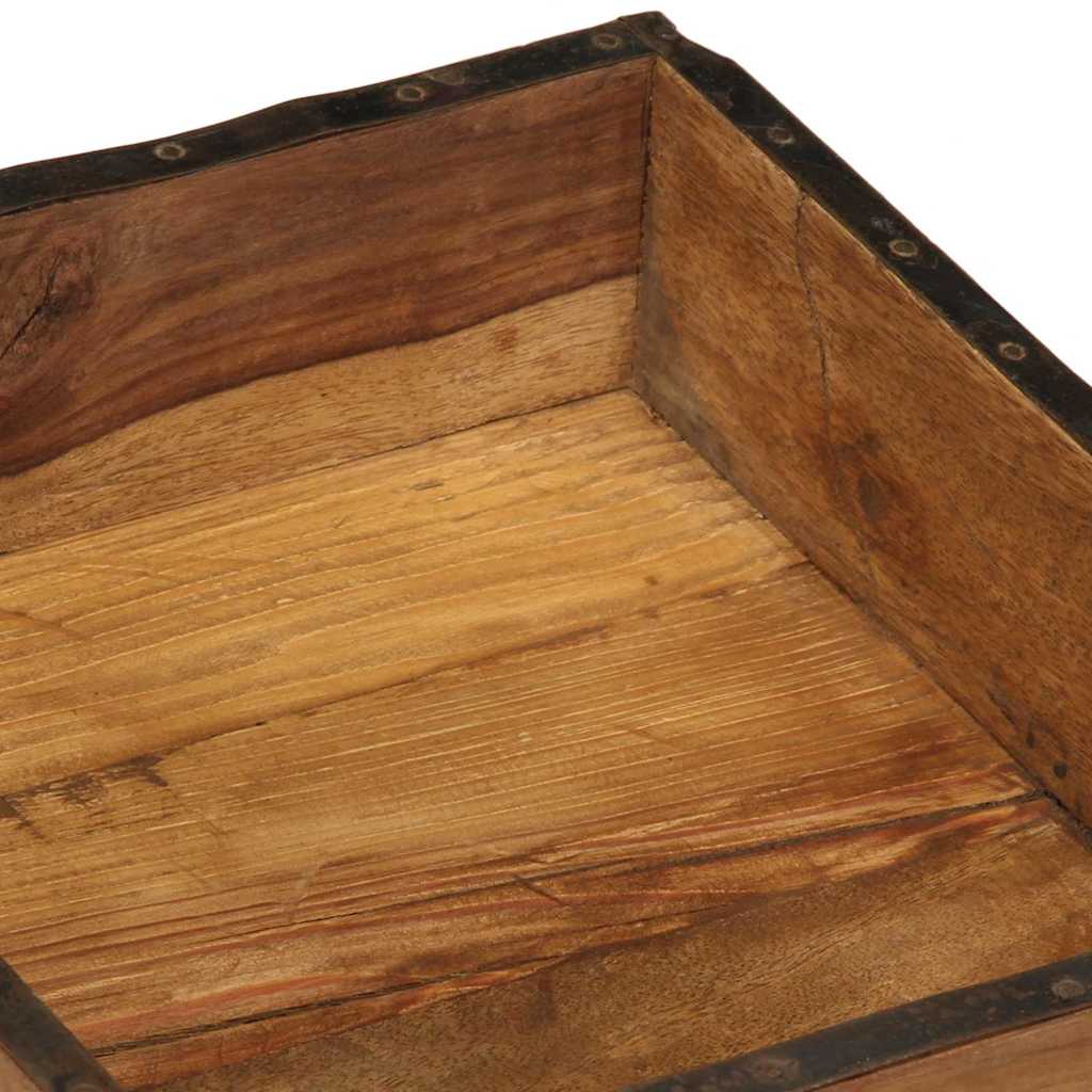 Tray 4 pcs Brown 29 x 31 x 10 cm Solid Upcycled Wood
