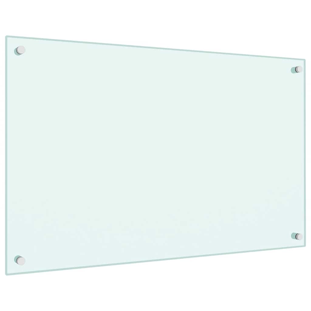 Küchenrückwände 2 Stk. Weiß 80x50 cm Hartglas