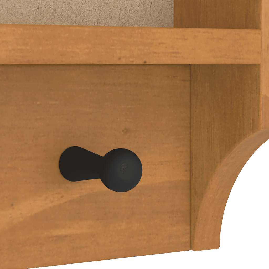 Porte-manteau mural SANDNES 45x12x35 cm Pin massif