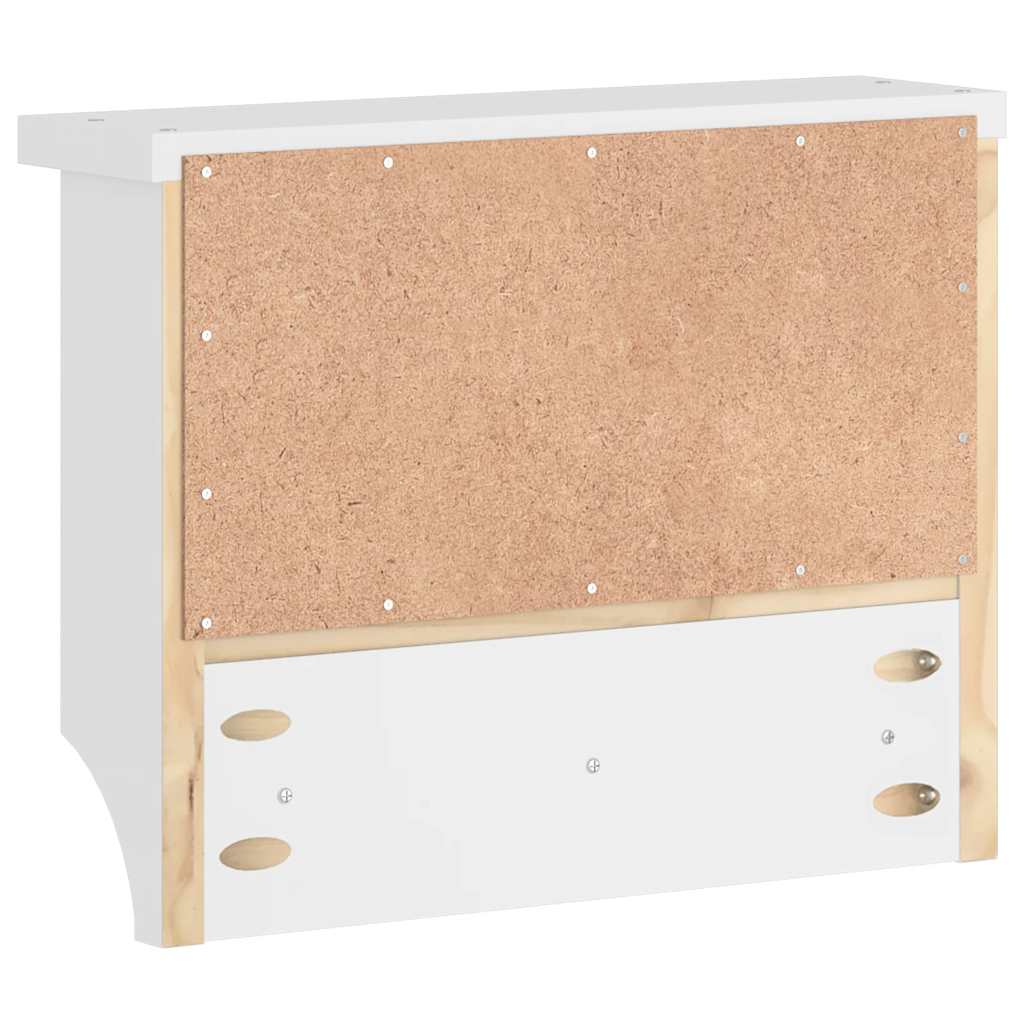 Wall Wardrobe SANDNES White 45x12x35 cm Solid Pine Wood
