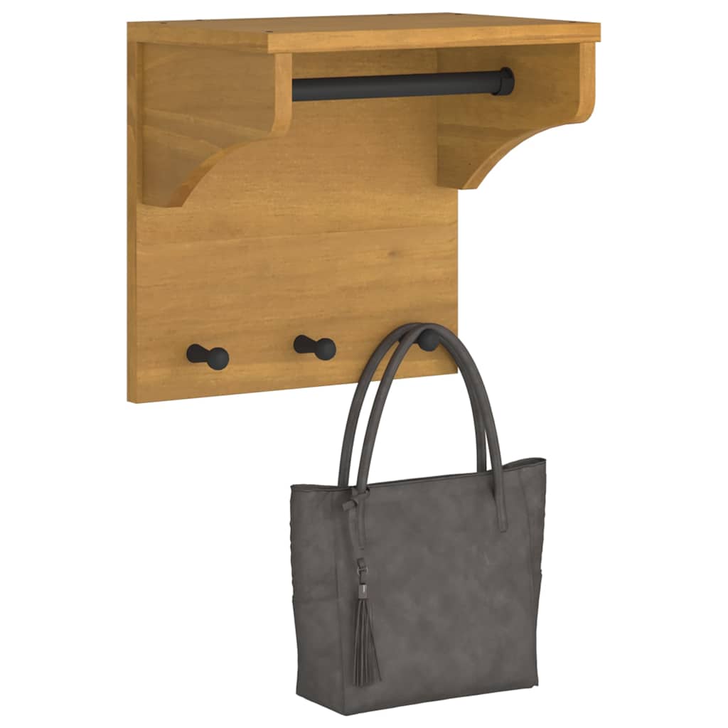 Wall rack SANDNES 43x30x42 cm Solid Pine