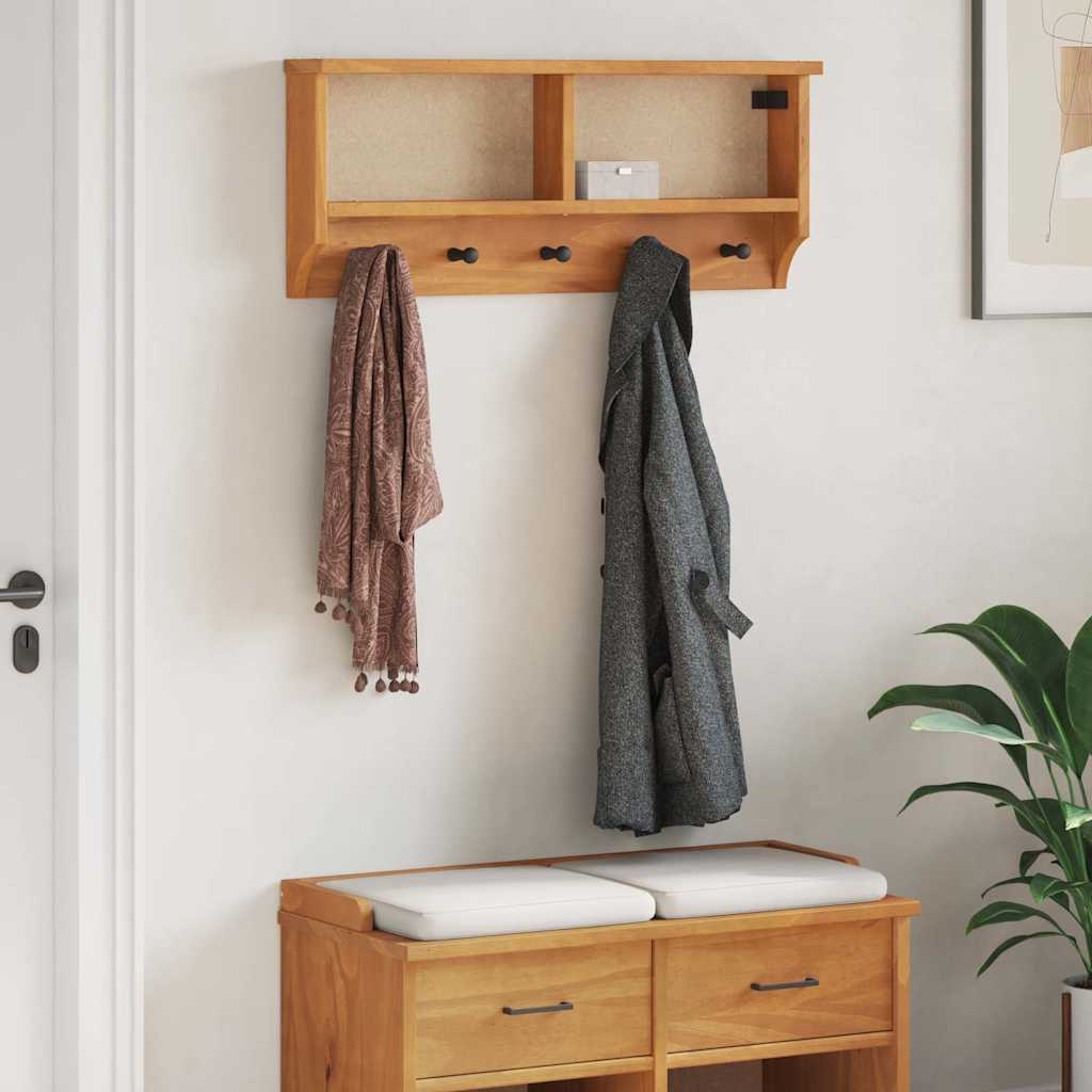 Wall-mounted coat rack SANDNES 87x12x35 cm Solid pine