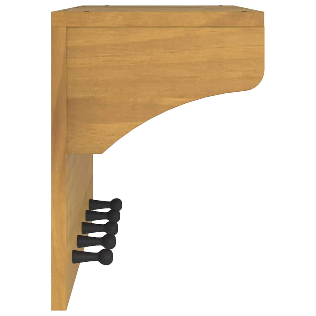 Wall Coat Rack SANDNES 87x30x42 cm Solid Pine