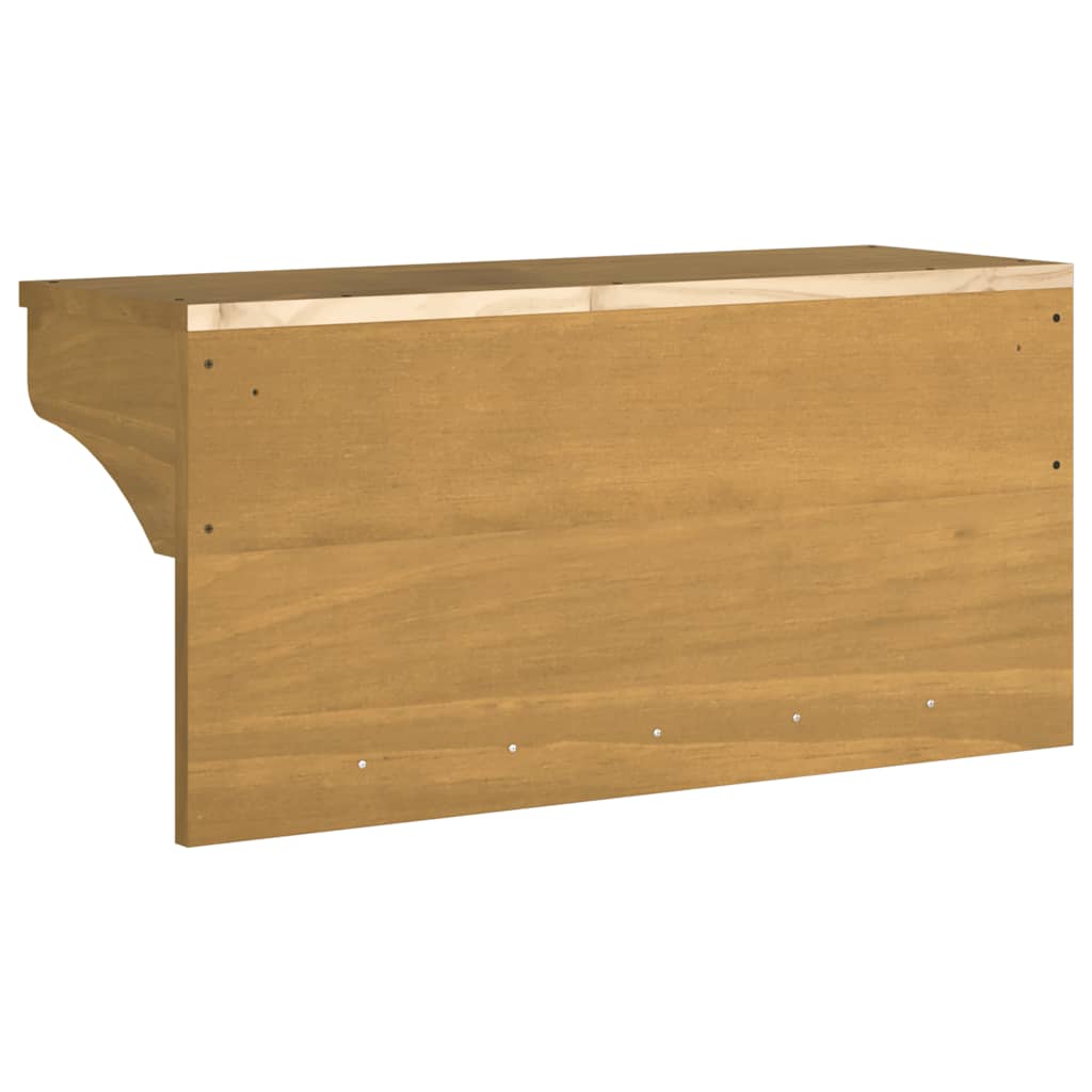 Wall Coat Rack SANDNES 87x30x42 cm Solid Pine